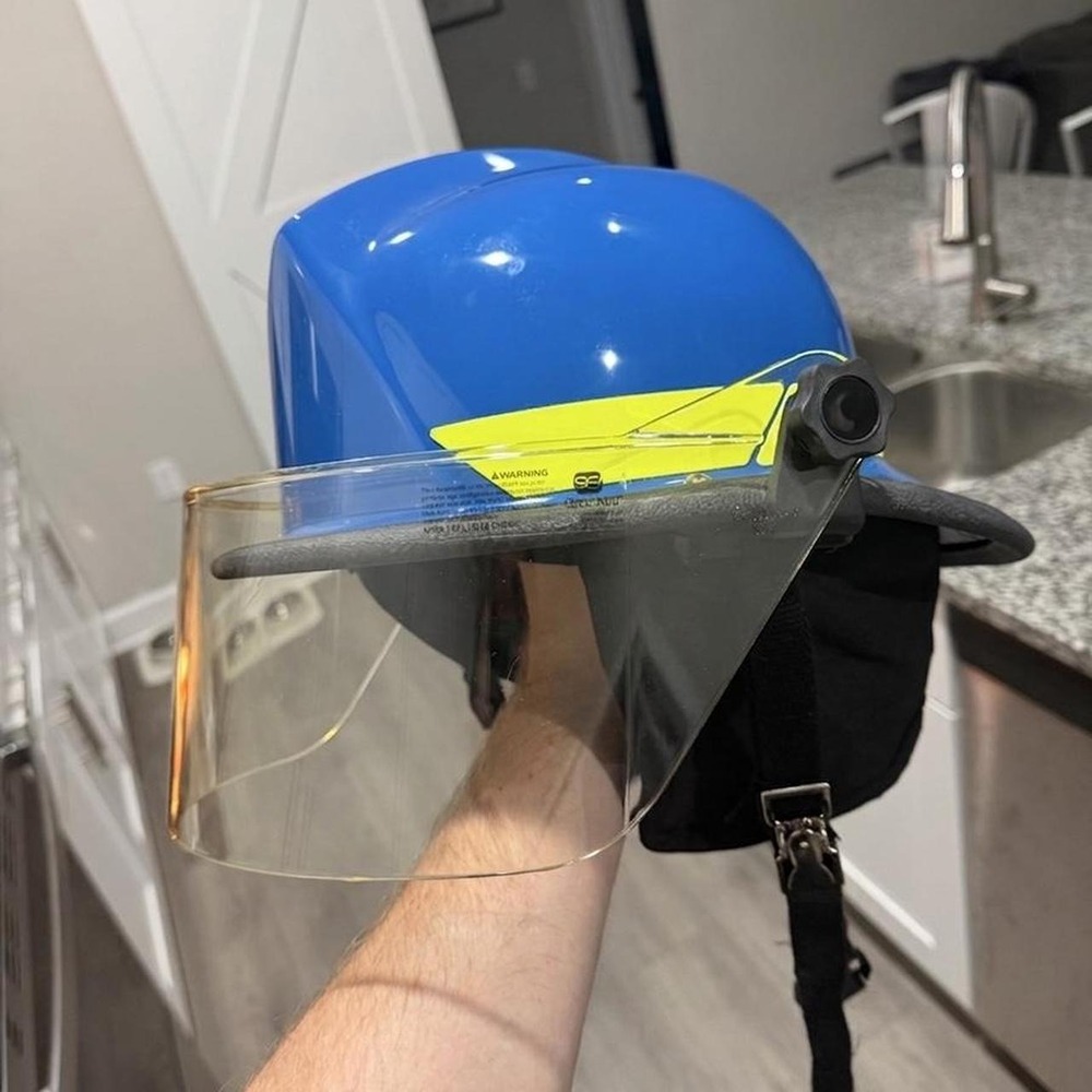 Bullard LT Series Blue Firefighter Helmet with Face Shield One Size 2024